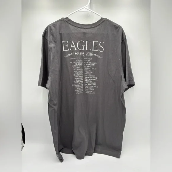 Eagles North American Tour 2018 Concert T‎ Shirt 2XL Gray Band Tee - Picture 3 of 6